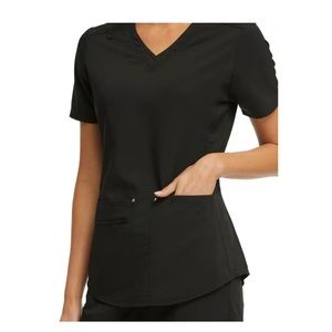 Scrubstar Women's Ultimate Stretch Twill Criss Cross V-Neck Scrub Top
